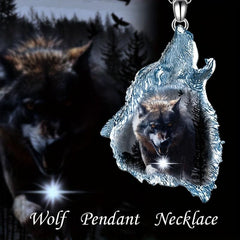Animal Wolf Head Pendant Necklace Men Accessories