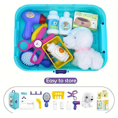 Pet Care Play Set Doctor Kit For Kids Dog Grooming Toys
