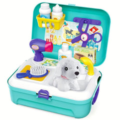 Pet Care Play Set Doctor Kit For Kids Dog Grooming Toys