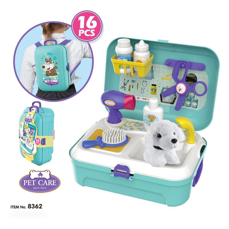 Pet Care Play Set Doctor Kit For Kids Dog Grooming Toys