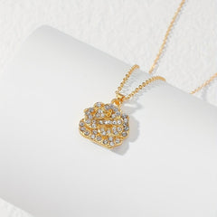Rose Flower Pendant Necklace Heart Infinity Ring Rose Jewelry