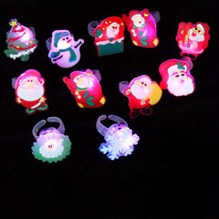 10pcs LED Light Rings Pumpkin Ghost Skull Kids Gift Halloween Party Decoration