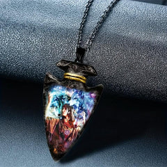 Gothic Style Tribal Beauty Wolf Pattern Totem Necklace