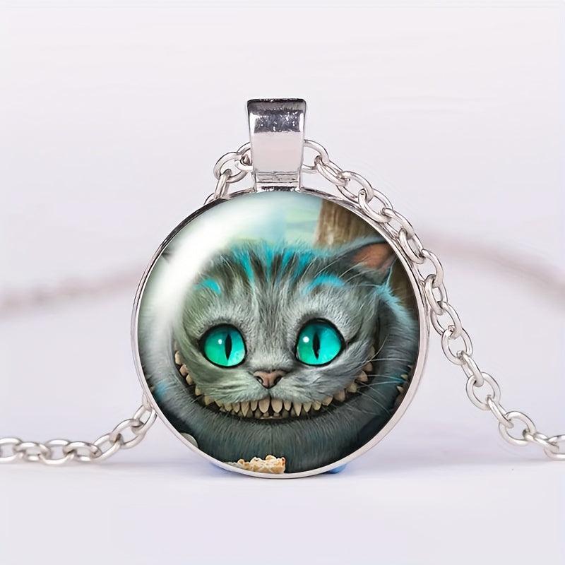 Cat Crystal Beads Pendant Necklace Birthday Wedding Holiday Gift