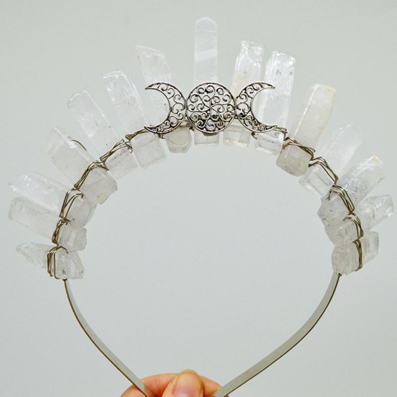 Moon & Sun Crystal Crown Hoop - Witch Goddess Gift