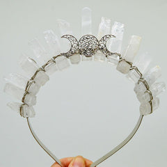 Moon & Sun Crystal Crown Hoop - Witch Goddess Gift