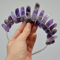 Moon & Sun Crystal Crown Hoop - Witch Goddess Gift