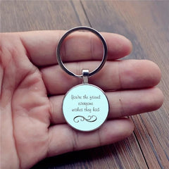 Creative English Keychain Good Blessing Texture