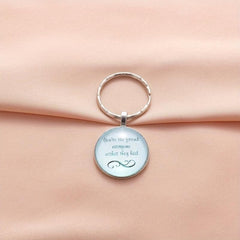 Creative English Keychain Good Blessing Texture