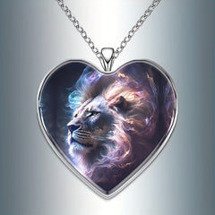 Heart Shaped Lion Necklace for Men and Women Christmas Holiday Gift
