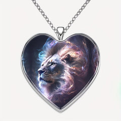 Heart Shaped Lion Necklace for Men and Women Christmas Holiday Gift