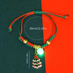 Luminous Christmas Bracelet Santa Claus Snowflake Couple Jewelry