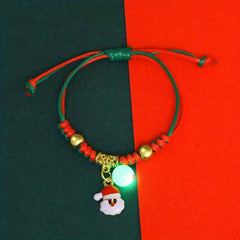 Luminous Christmas Bracelet Santa Claus Snowflake Couple Jewelry