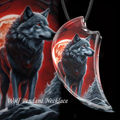 Creative Wolf Necklace Resin Pendant Animal Gothic Vintage Necklace
