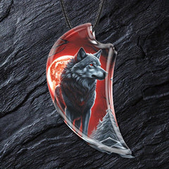 Creative Wolf Necklace Resin Pendant Animal Gothic Vintage Necklace