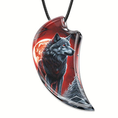 Creative Wolf Necklace Resin Pendant Animal Gothic Vintage Necklace