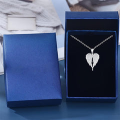 Angel Wing Heart Pendant Necklace Holiday Gift Women Jewelry