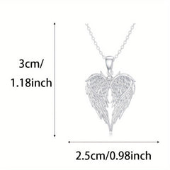 Angel Wing Heart Pendant Necklace Holiday Gift Women Jewelry