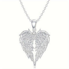 Angel Wing Heart Pendant Necklace Holiday Gift Women Jewelry