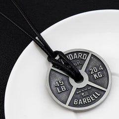 Gym Plate Necklace for Men - Cool Workout Jewelry