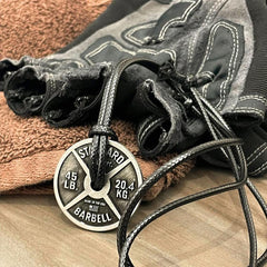 Gym Plate Necklace for Men - Cool Workout Jewelry