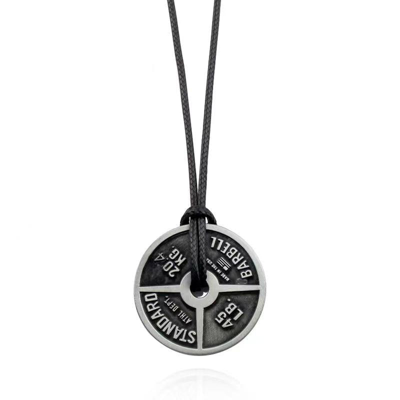 Gym Plate Necklace for Men - Cool Workout Jewelry