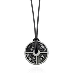 Gym Plate Necklace for Men - Cool Workout Jewelry