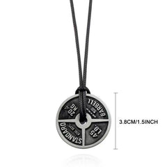 Gym Plate Necklace for Men - Cool Workout Jewelry