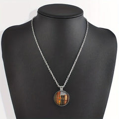 Round Crystal Bead Pendant Necklace for Boys and Girls