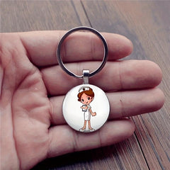 Nurse Pattern Keychain Toy Halloween Gift For Family Girls And Teens