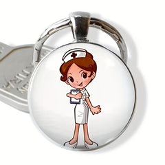 Nurse Pattern Keychain Toy Halloween Gift For Family Girls And Teens