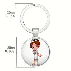 Nurse Pattern Keychain Toy Halloween Gift For Family Girls And Teens