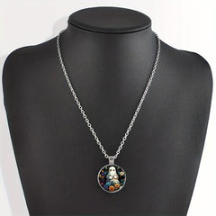 Ghost Crystal Bead Pendant Necklace for Men and Women Gift