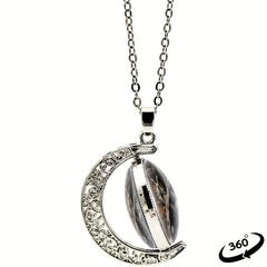 Yin Yang Tai Chi Owl Moon Necklace for Women Men