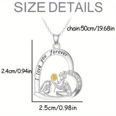 Bunny And Girl Necklace Animal Pendant Jewelry For Women Girls