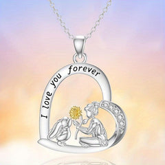 Bunny And Girl Necklace Animal Pendant Jewelry For Women Girls