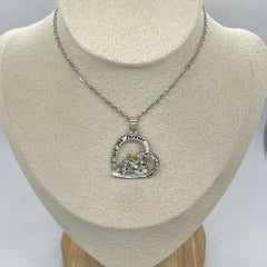 Bunny And Girl Necklace Animal Pendant Jewelry For Women Girls