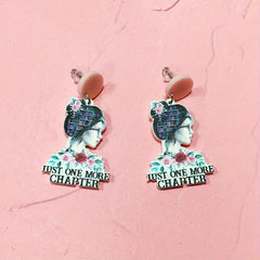 Rainbow Book Ruler Earrings for School Events and Graduations