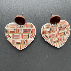 Rainbow Book Ruler Earrings for School Events and Graduations