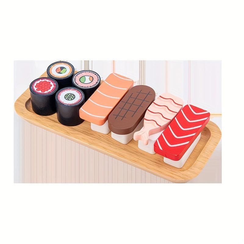 Wooden Simulation Sushi Set Toys for Kids' Food Cognition