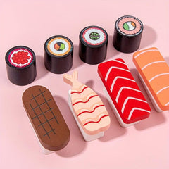 Wooden Simulation Sushi Set Toys for Kids' Food Cognition
