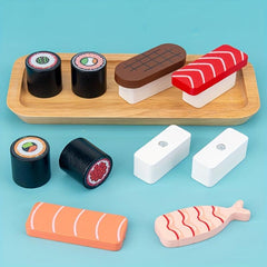 Wooden Simulation Sushi Set Toys for Kids' Food Cognition