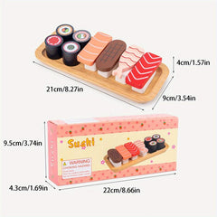 Wooden Simulation Sushi Set Toys for Kids' Food Cognition