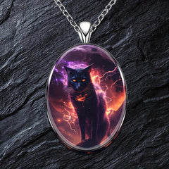 Creative Cat Pendant Necklace Hip Hop Animal Necklace