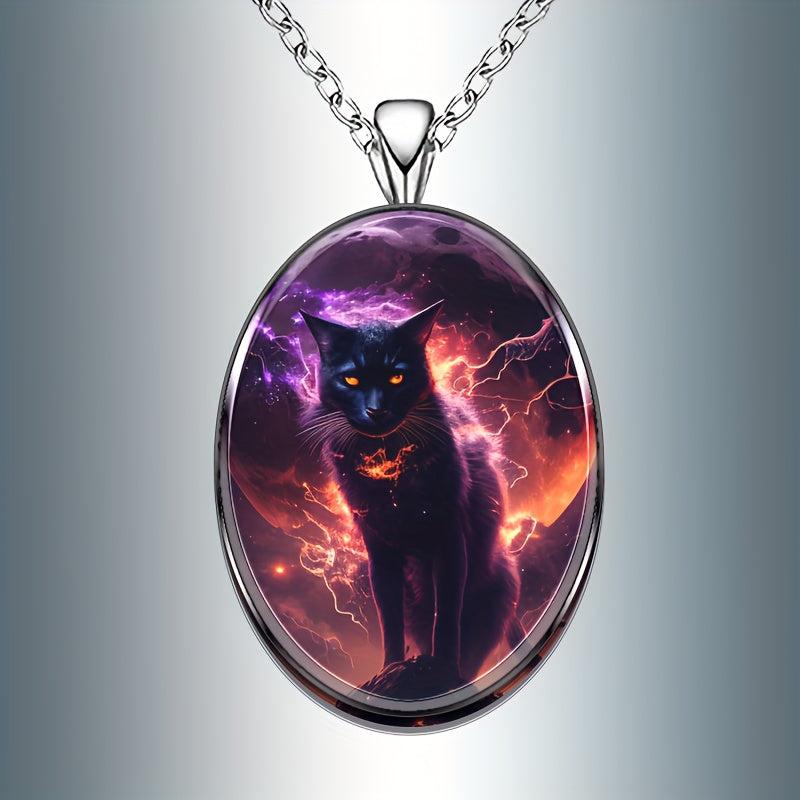 Creative Cat Pendant Necklace Hip Hop Animal Necklace