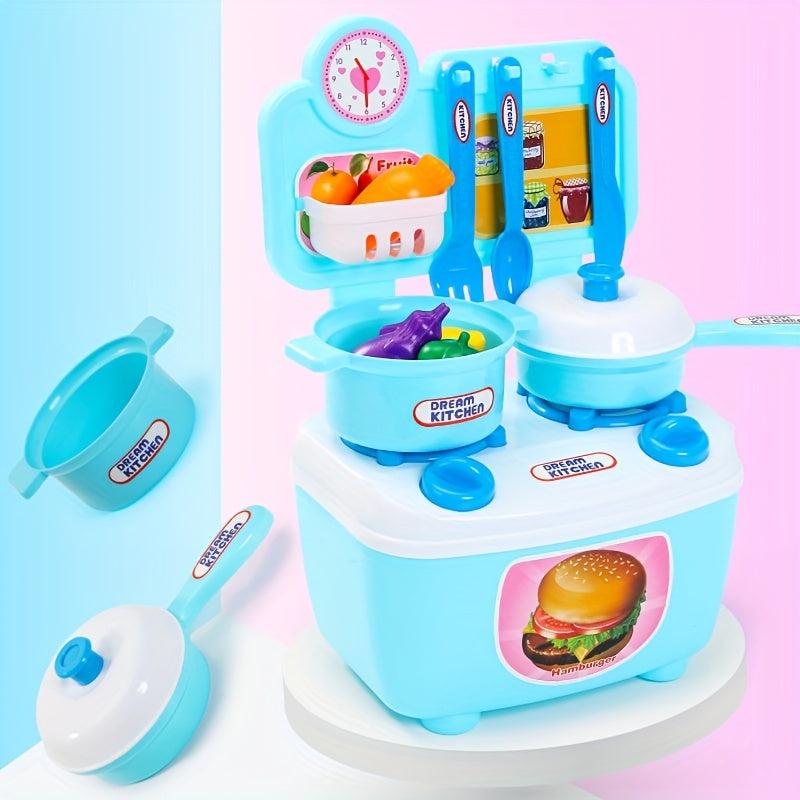 Kids Toy Kitchen Playset with Accessories for Boys and Girls