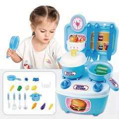 Kids Toy Kitchen Playset with Accessories for Boys and Girls