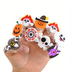 LED Light Halloween Ring Luminous Pumpkin Ghost Skull Ring Children's Gift