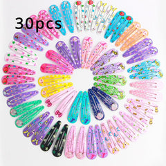 Colorful Hair Clips Set for Girls, Pack of 30