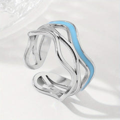 Steel Irregular Shape Ring Stainless Steel Classic Romantic Ring